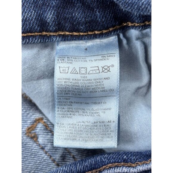 Old Navy Womens Sky Hi Straight Extra High-Rise Jeans Size 4 Blue Denim - Picture 13 of 13